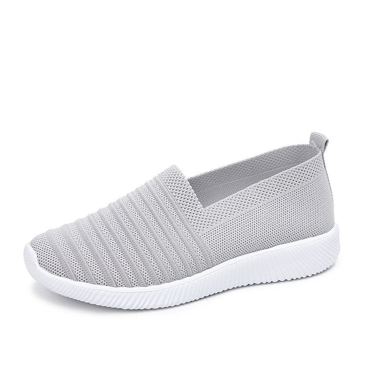 New Trend Korean Fashion Breathable Casual Shoes One Pedal Lazy Shoes Flying Woven Women's Single Shoes Net Shoes