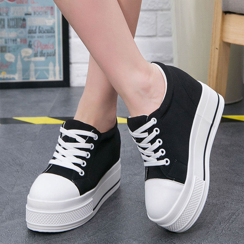 Autumn White Shoes Casual Women's Shoes Hundred Super Thick Bottom