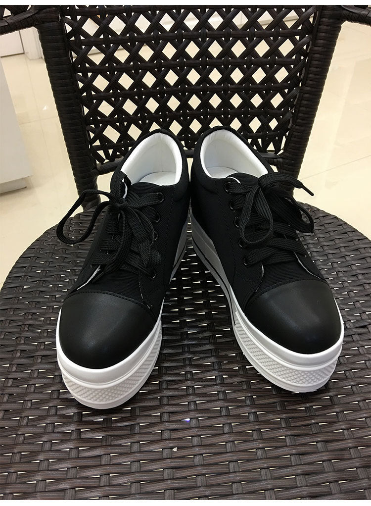 Autumn White Shoes Casual Women's Shoes Hundred Super Thick Bottom