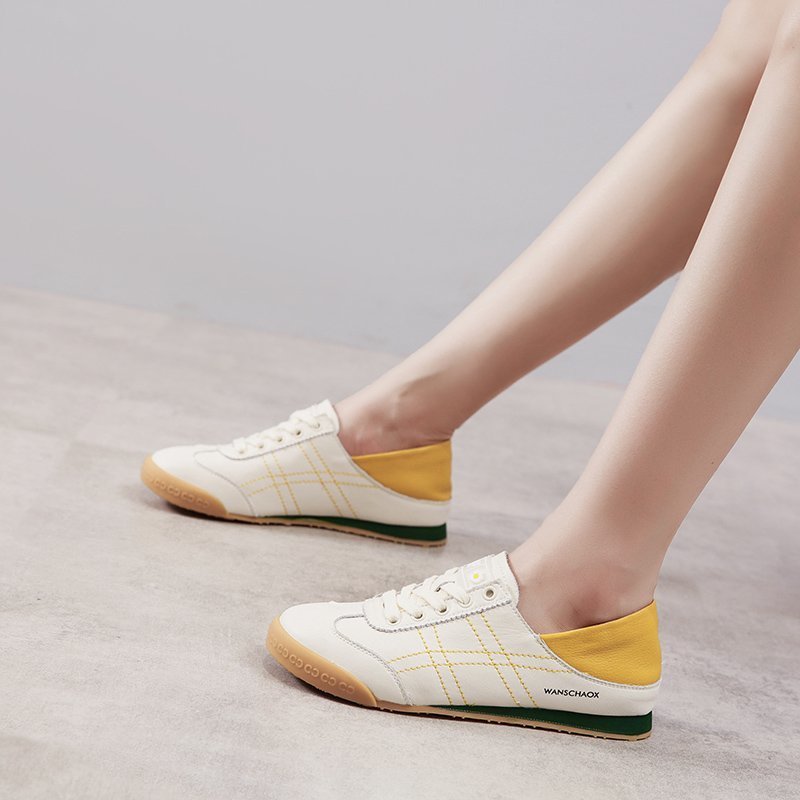 Two Wear Leather Feeling White Super Soft Bottom Comfortable Women'S Spring Shallow Shoes