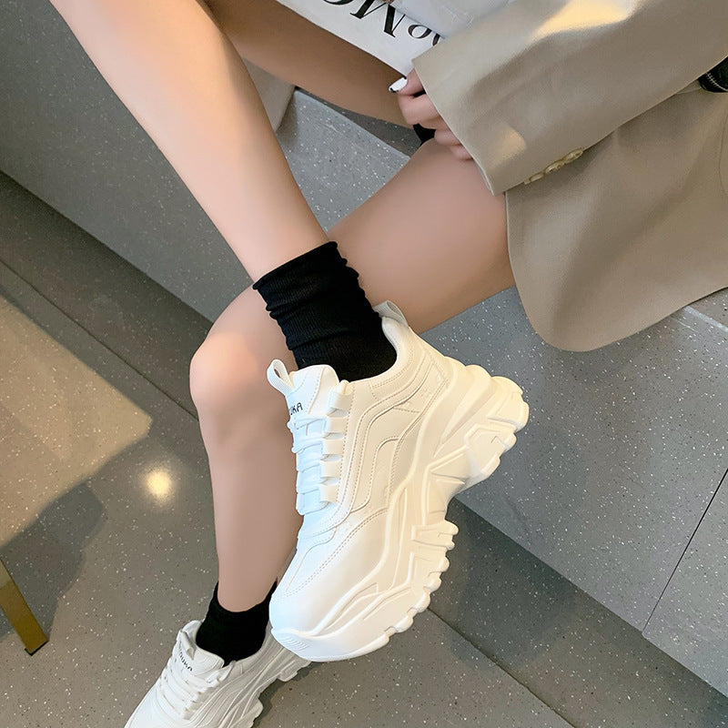 Sponge Cake Platform Casual Comfortable Lace-up Sneakers