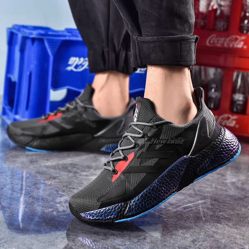 Men'S Shoes New Summer Breathable Shoes Lightweight Popcorn Flying Woven Running Shoes Travel Shoes